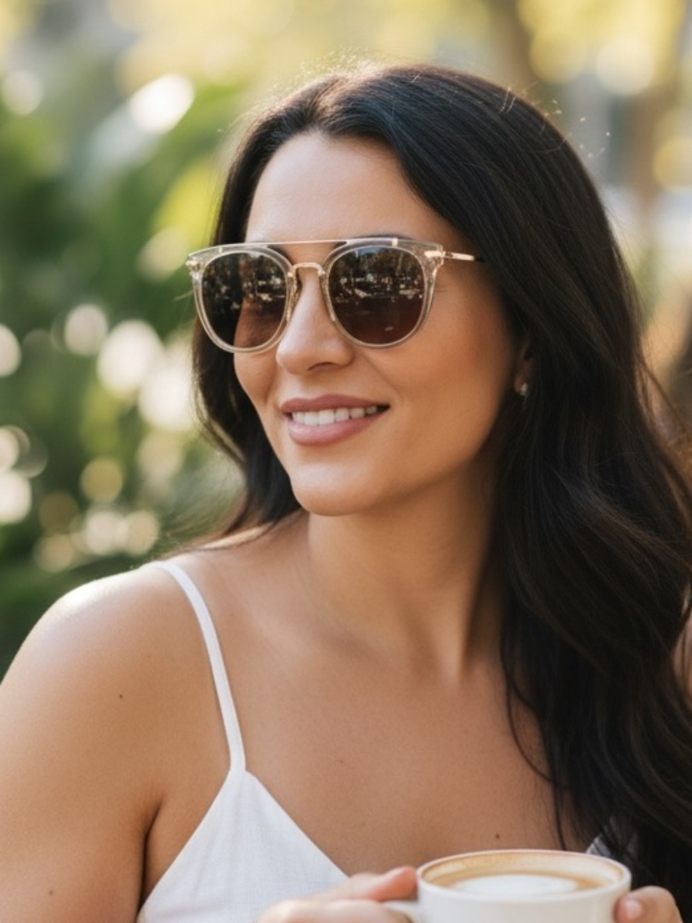 G-Star Transparent Beige Sunglasses with Brown Lenses